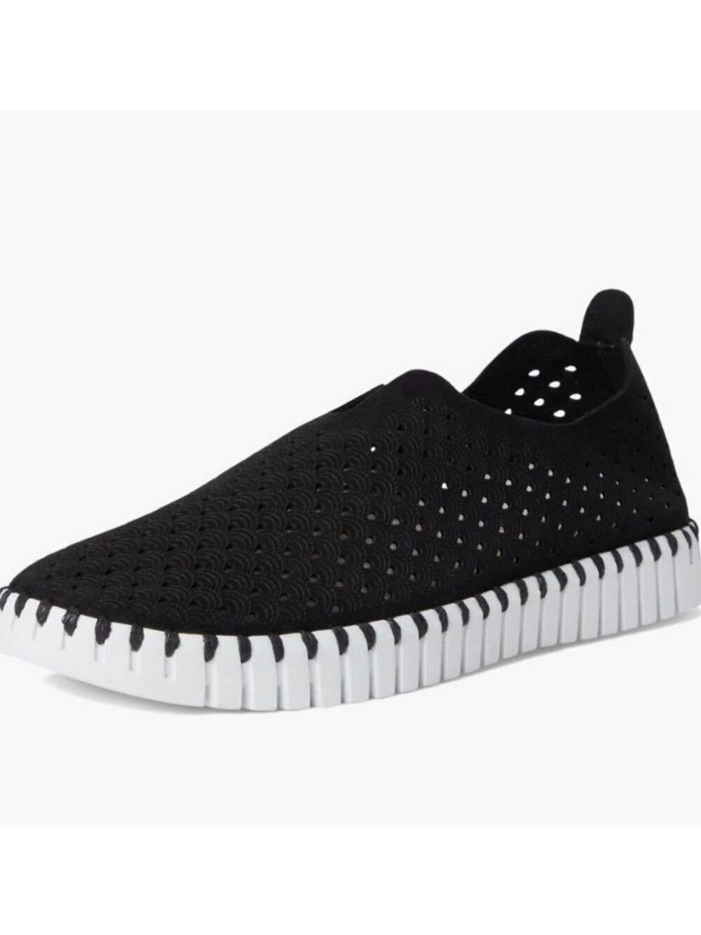 Ilse Jacobsen Tulip 139 Black Perforated Slip On Shoes Size EU 38